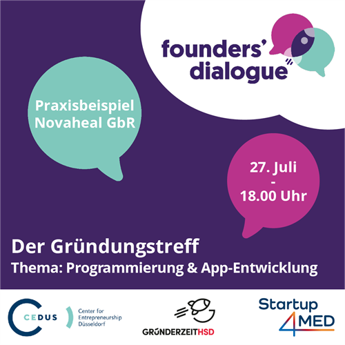 Relax, exchange ideas and network at the Founders' Dialogue, the new start-up meeting in Düsseldorf. 