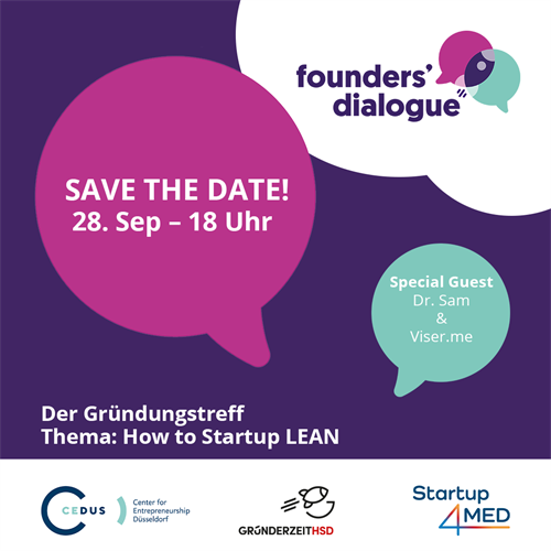 Relax, exchange ideas and network at the Founders' Dialogue, the new start-up meeting in Düsseldorf.
